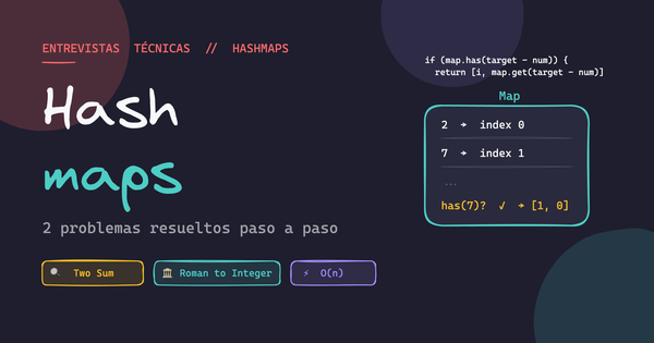 Hashmaps en entrevistas técnicas: 2 problemas leetcode paso a paso